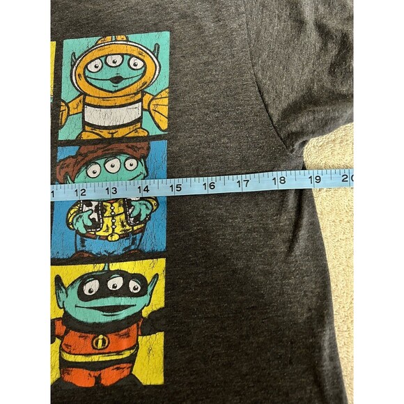 Pixar Toy Story Aliens Remix Shirt Men's Medium Gray Short Sleeve T Shirt - Picture 3 of 6